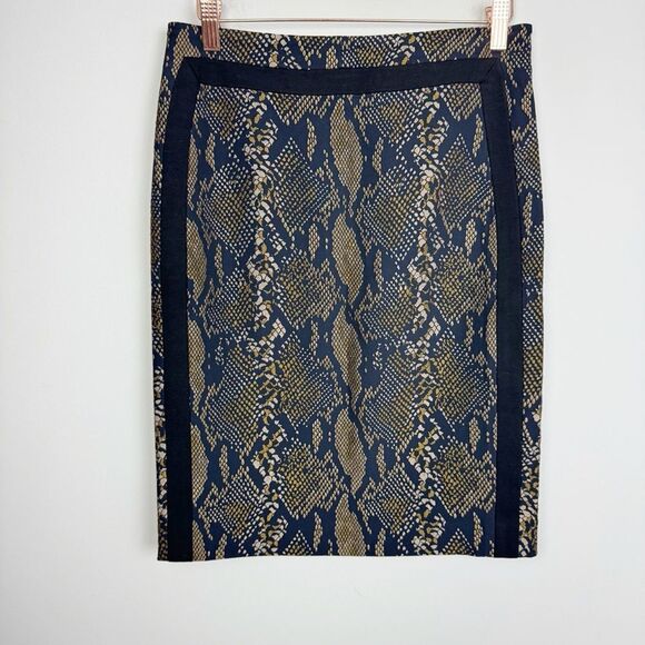 DIANE VON FURSTENBERG | Marta Python Print Black/Brown Skirt Women’s Size 4 - Picture 11 of 15